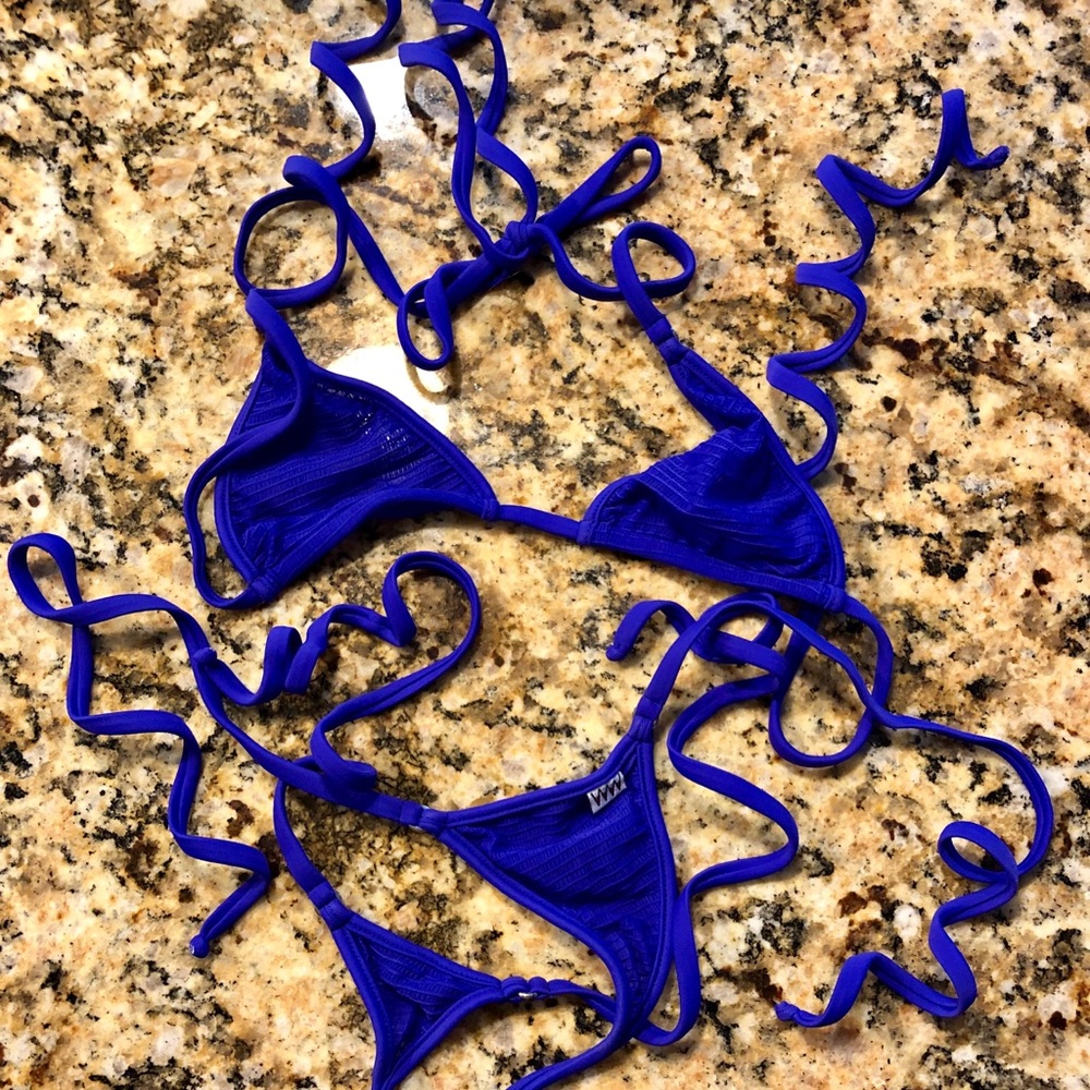 Violet Wicked Weasel String Bikini Top And Bottom